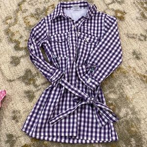 Prodah Purple Gingham Size 4T Girls Dress Excellent Used Condition